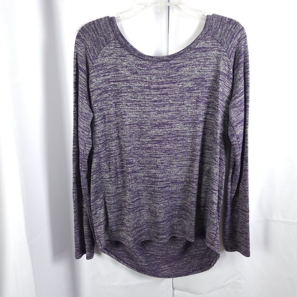 Athleta Purple Open Back Pose Long Sleeve Top‎ Womens Small